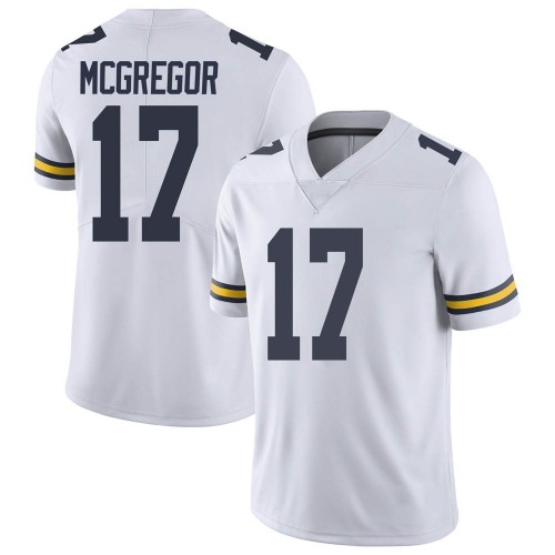 Braiden McGregor Michigan Wolverines Men's NCAA #17 White Limited Brand Jordan College Stitched Football Jersey PQL7254GF